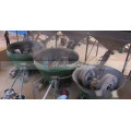 2-3TPH 1600mm dia Rock Copper Grinding Machine Double Wheels Wet Pan Mill